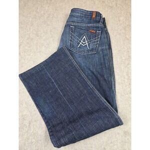 7 For All Mankind Women's Jeans Original Bootcut Dark Was Denim Size 31x27.5